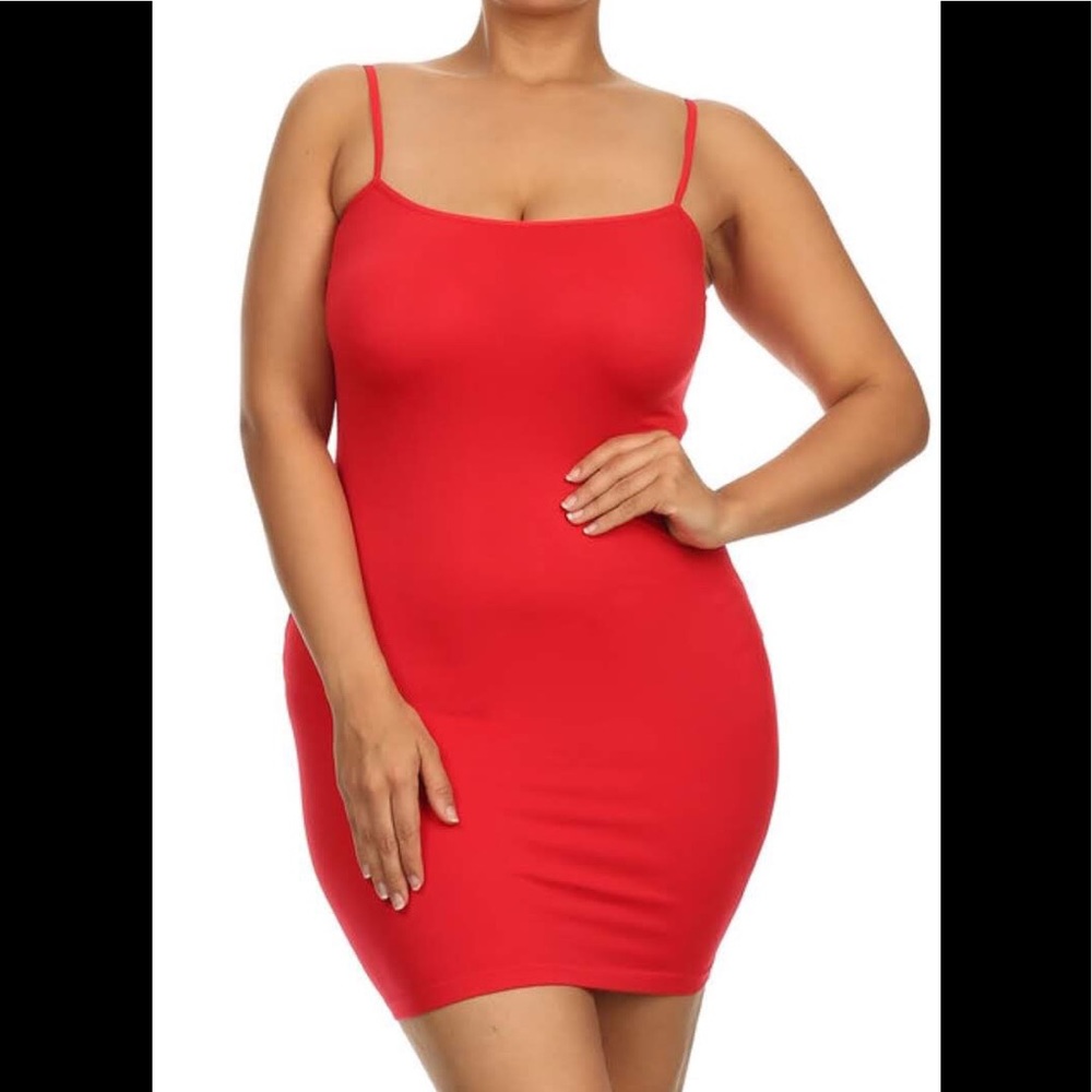 Plus Size Camisole Dress Soft Sexy Bodycon
